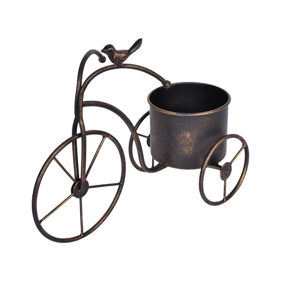 Bicycle Pot Planter w Bird 40cm 