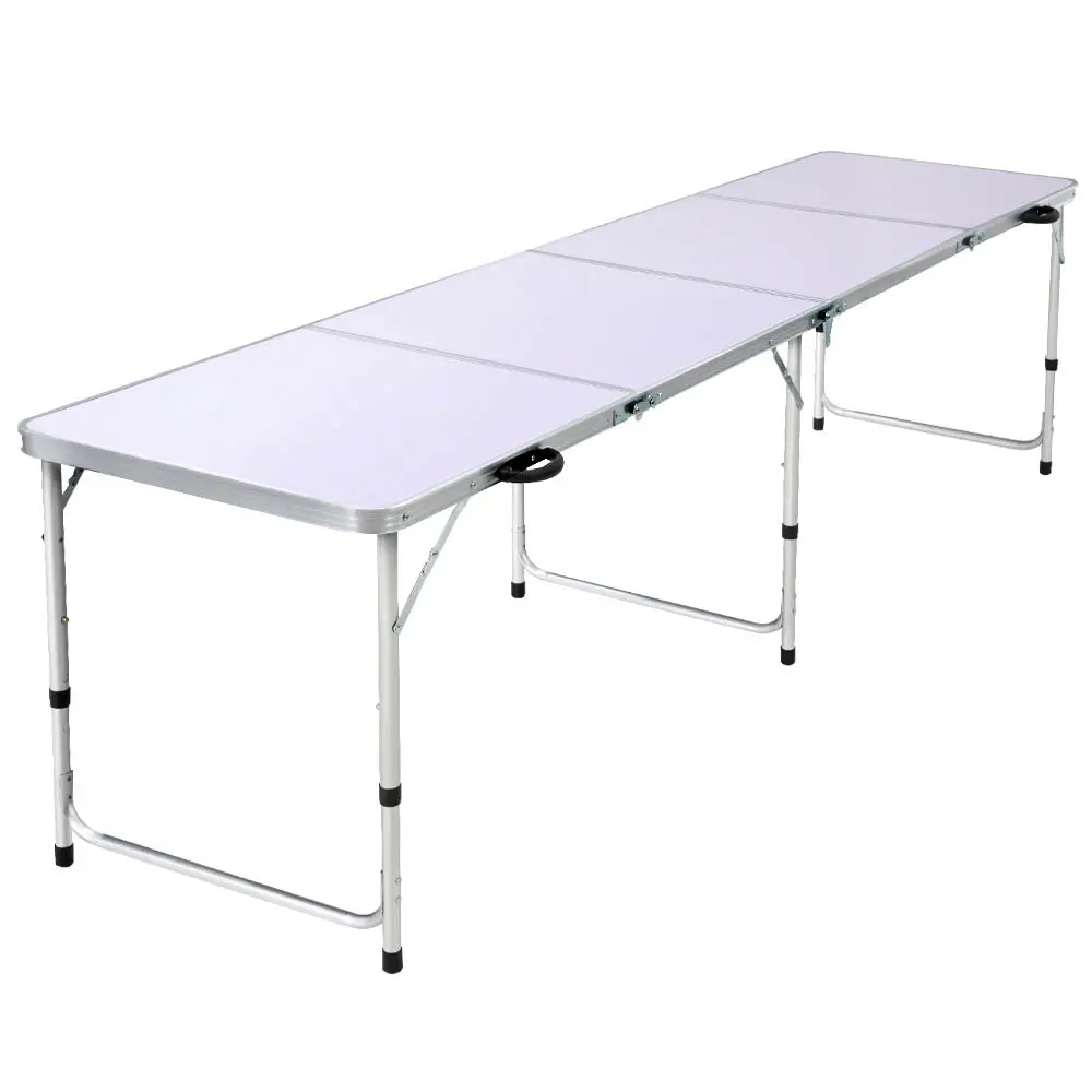 Weisshorn Folding Camping Table 240CM Portable Outdoor Picnic BBQ Aluminium Desk 