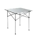 Weisshorn Folding Camping Table 70CM Roll Up Outdoor Picnic BBQ Aluminium Desk 