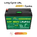 Samland 12V 30AH Deep Circle Lifepo4 Battery Rechargeable Lithium 