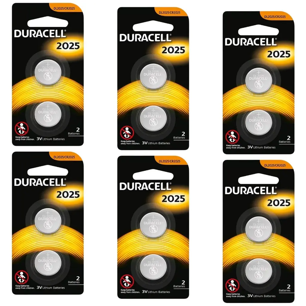 12x Duracell CR2025 Battery Lithium 3V Battery 