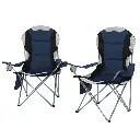 Weisshorn Camping Folding Chair Portable Outdoor Hiking Fishing Picnic Navy 2pcs 