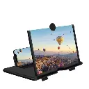 Black Portable 10-Inch Mobile Phone Screen Magnifier with Foldable Stand
