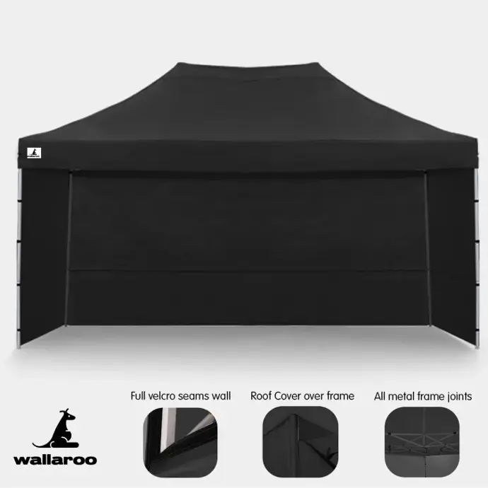 WALLAROO 3X4.5M POPUP GAZEBO BLACK