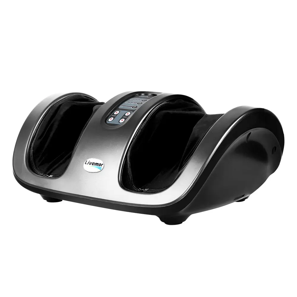 Livemor Foot Massager Shiatsu Massagers Electric Roller Kneading Calf Leg Grey 