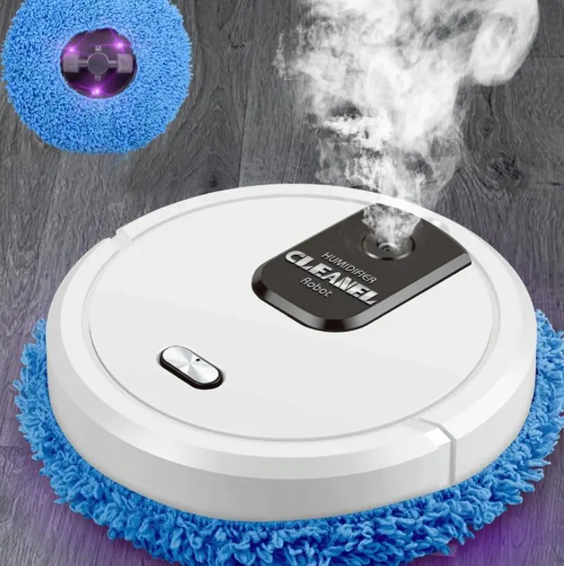 Smart Mopping Robot with Humidifier & Aroma Diffuser - White/Red/Blue
