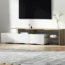 Artiss TV Cabinet Entertainment Unit 180cm Wood White James 