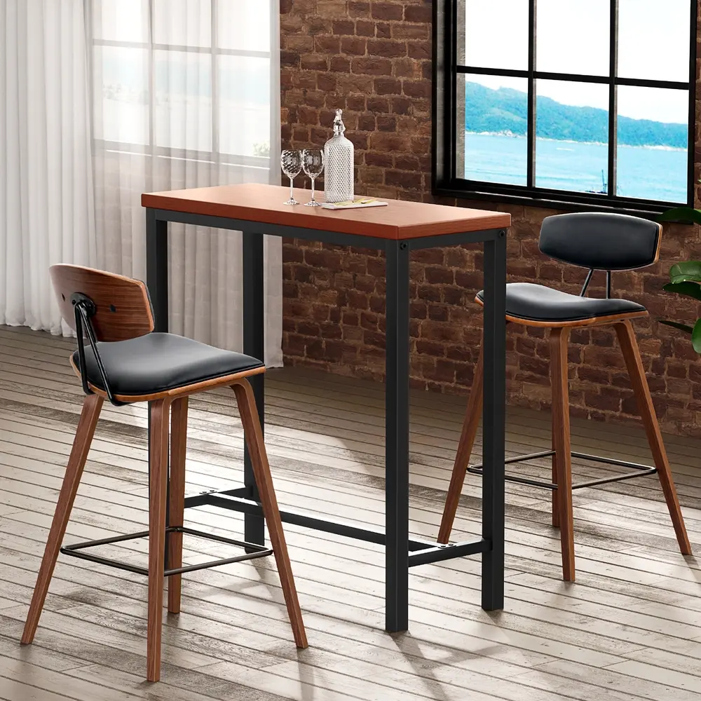 Artiss Bar Table and Stools Set Dining Desk Kitchen Chairs Cafe Pub 