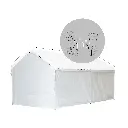 Samland Carport Wall for 10x20 ft Garage Shelter Canopy (PGS1107WALL) - White Wall Accessory Only 