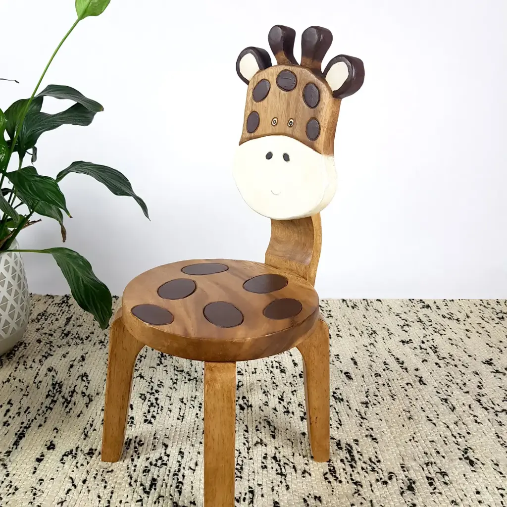 Kids Wooden Chair Giraffe 