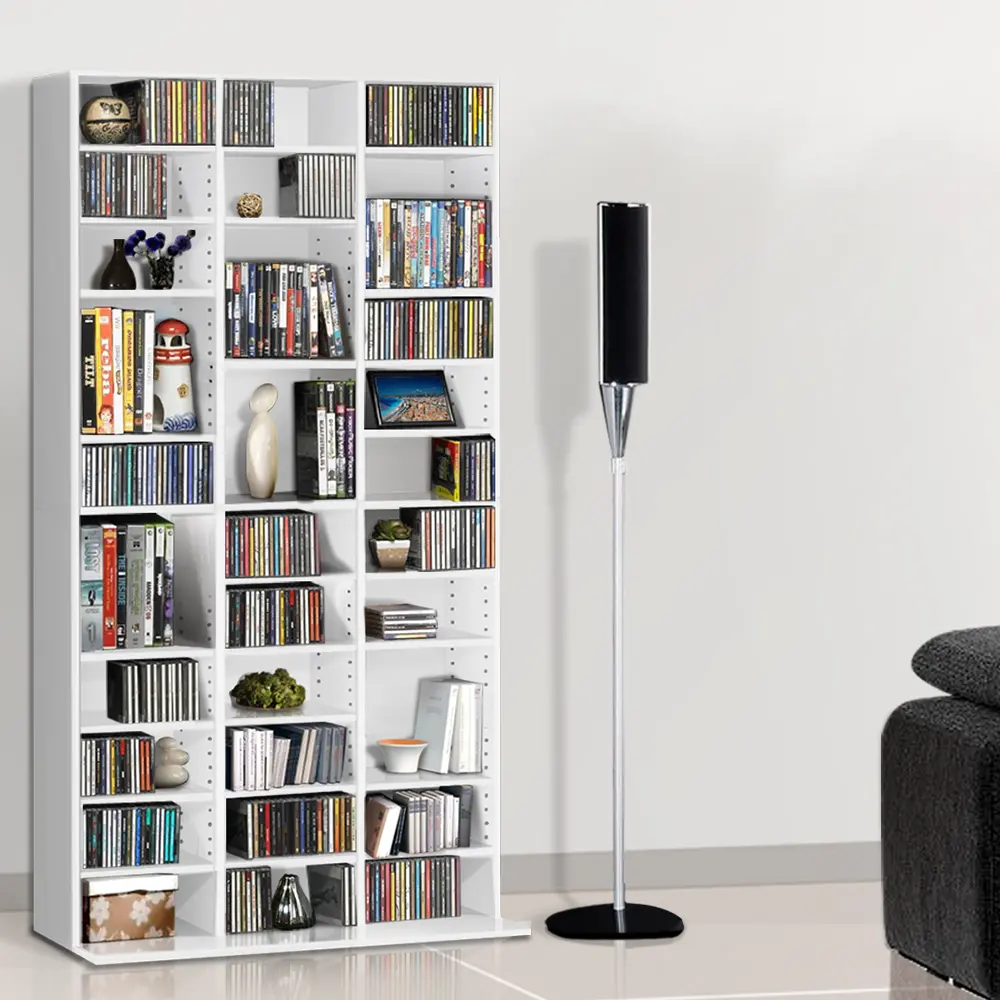 Artiss Bookshelf CD Storage Rack - BERT White 