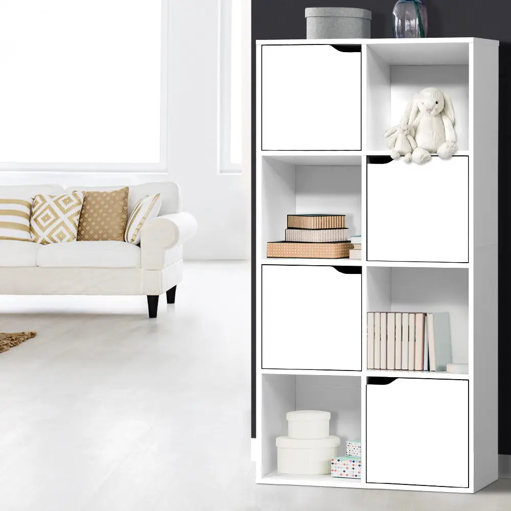 Artiss Bookshelf 8 Cube Shlef - DANA White 