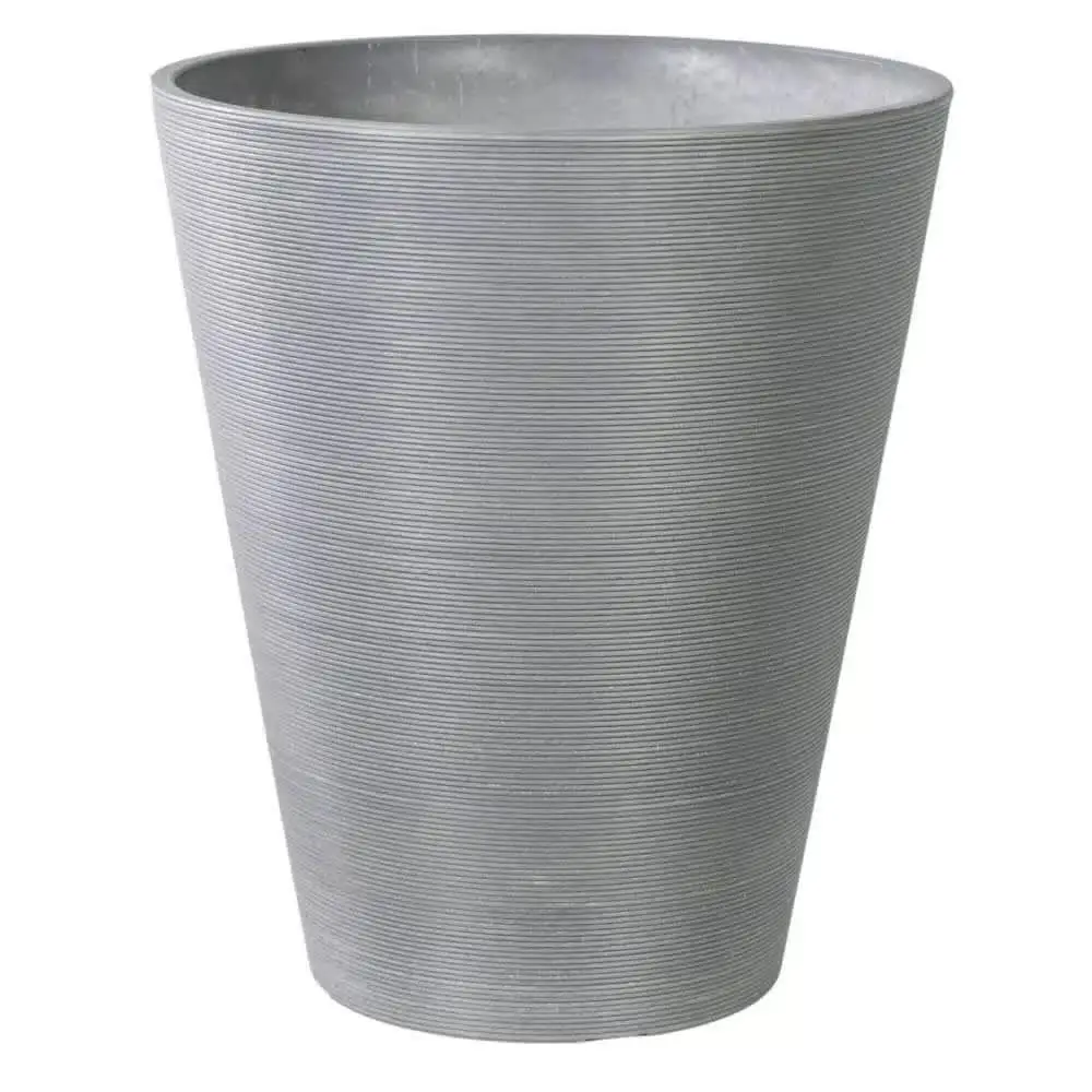 Decorative Textured Round Grey Planter 47cm 