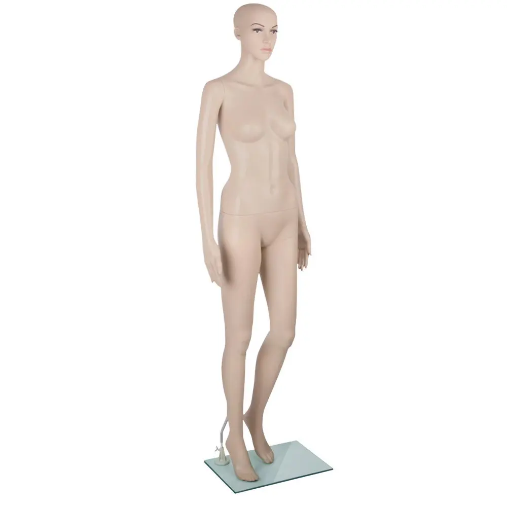175cm Tall Full Body Female Mannequin - Skin Coloured 