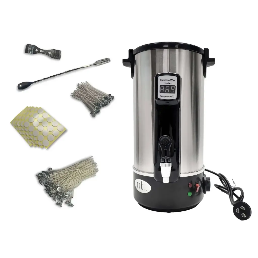 8L Orku Candle Wax Heater With Tap And Accessories - Candle Making Melter Pot 