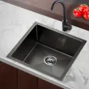 Cefito Kitchen Sink 51X45CM Stainless Steel Basin Single Bowl Black 