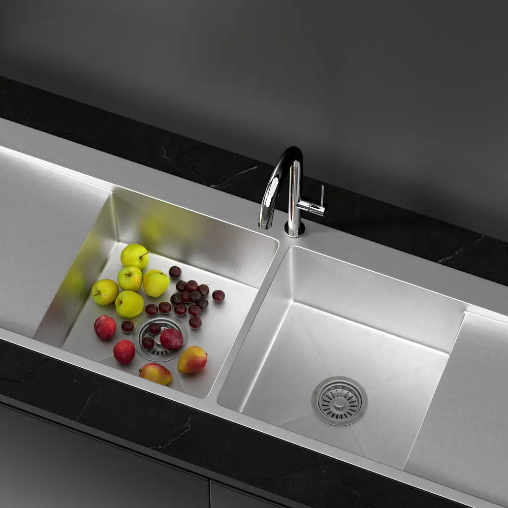 Cefito Kitchen Sink Basin Stainless Steel Under/Top/Flush Mount Bowl 155X50CM 