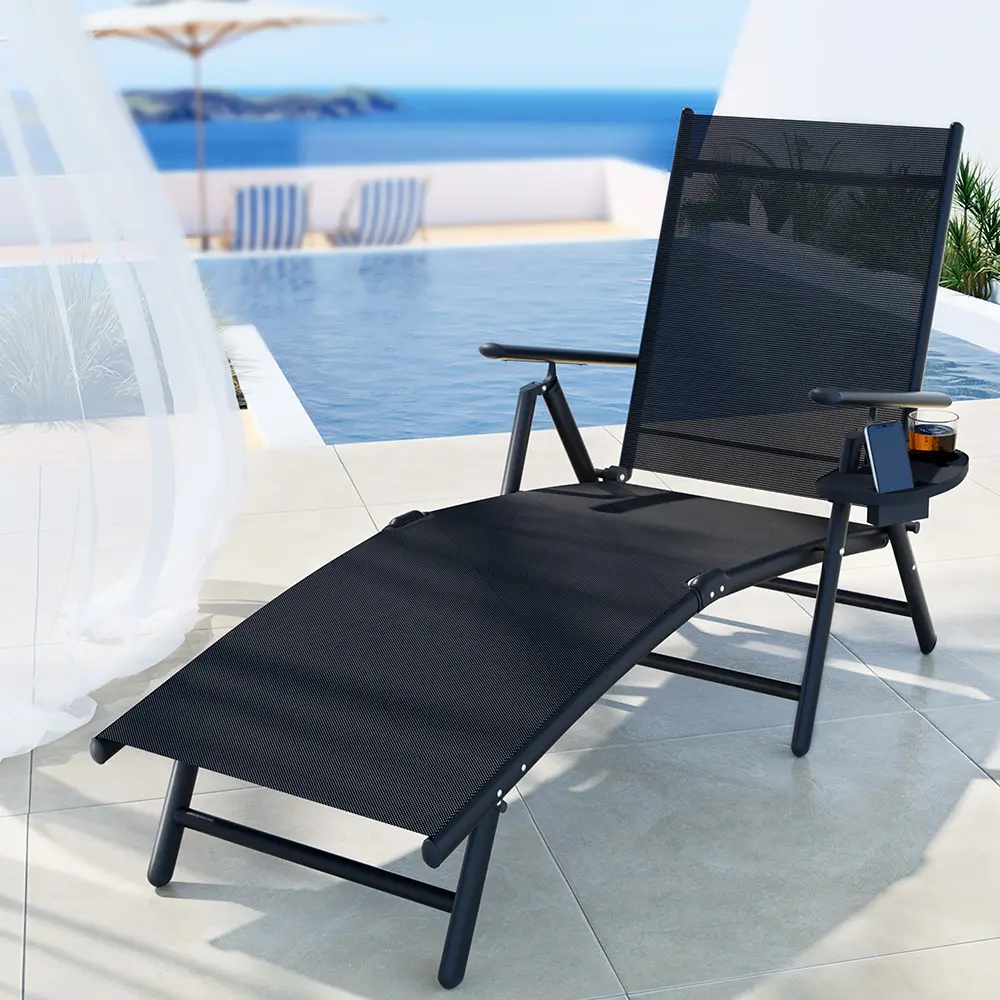 Gardeon Sun Lounge Outdoor Lounger Aluminium Folding Beach Chair Camping Patio 