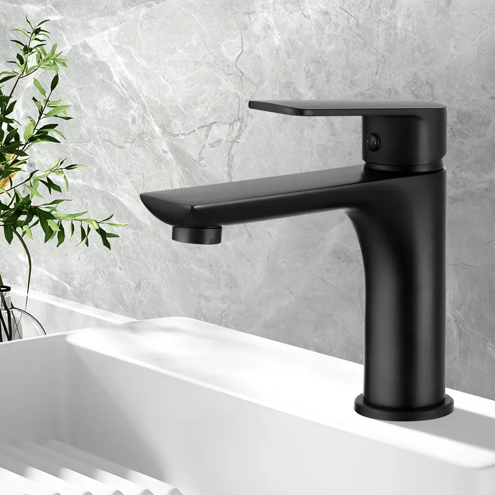 Bathroom Basin Mixer Tap Brass Faucet Vanity Laundry Sink Black 