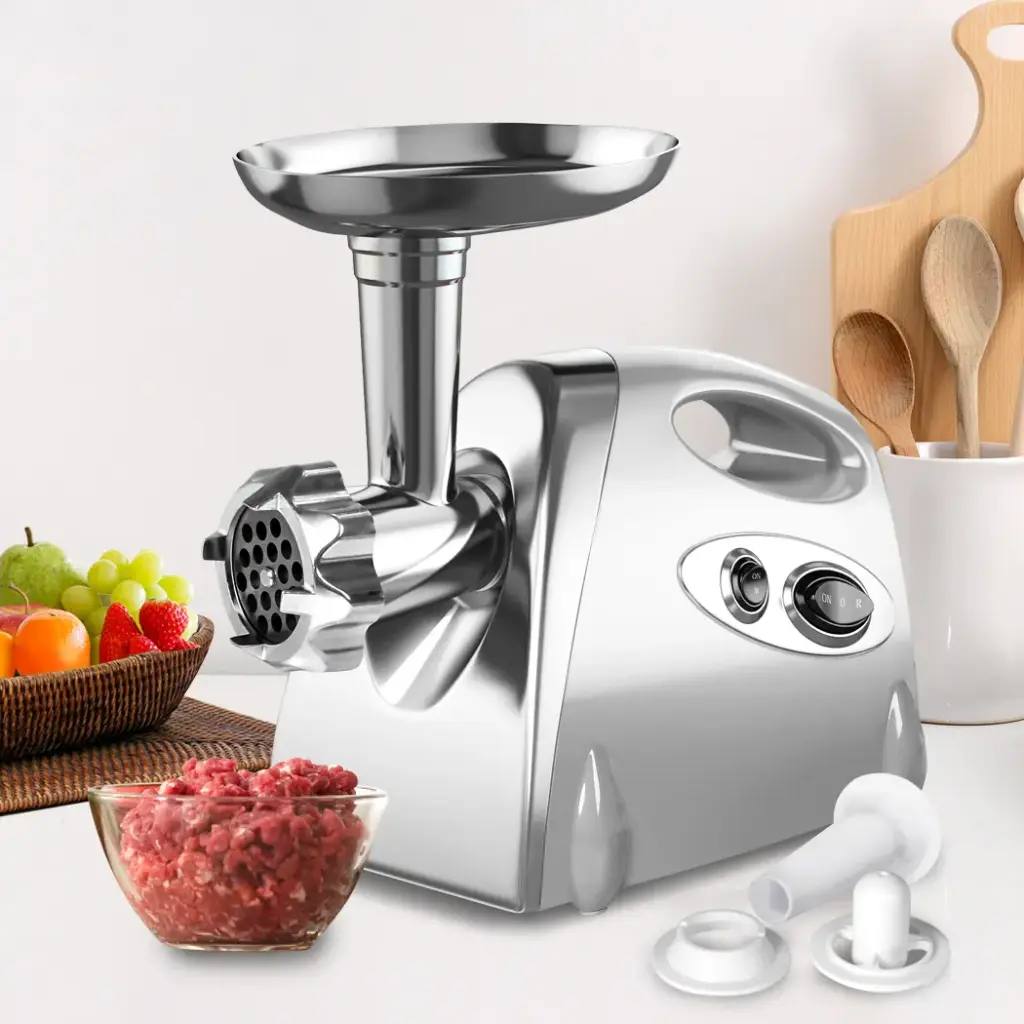  800W Electric Meat Grinder Mincer Sausage Silver  