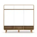 Artiss Shoe Rack Cabinet 25 Pairs Storage Cupboard Pine&White 