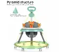 Upgrade Adjustable Baby Walker Stroller Play Activity Music Kids Ride On Toy Car