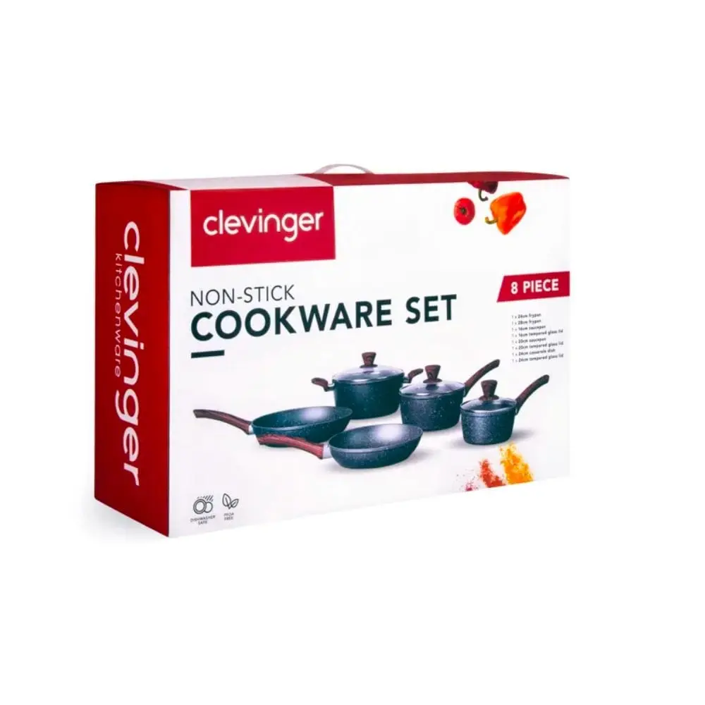 Clevinger 8 Piece Non-Stick Cookware Set 