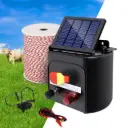 Giantz Fence Energiser 3KM Solar Powered Electric 500M Poly Wire Insulator 
