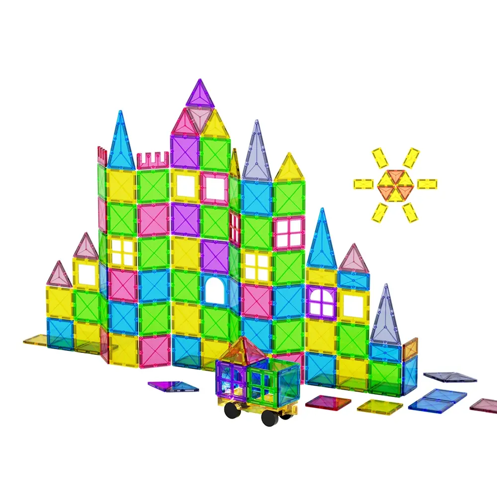 Keezi 100pcs Kids Magnetic Tiles Blocks Building Educational Toys Children Gift 