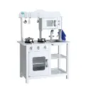 Keezi Kids Kitchen Play Set Wooden Pretend Toys Cooking Children Cookware Food 