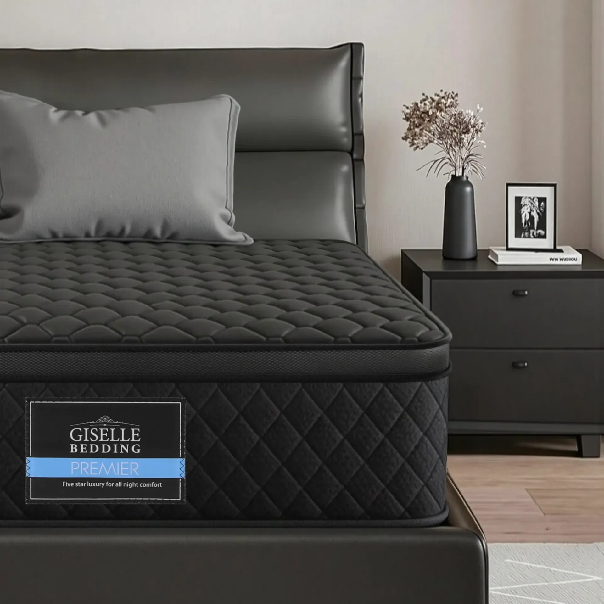 Giselle Bedding Mattress 34cm 5-Zone Pocket Spring Egg-crate Memory Foam King Single 
