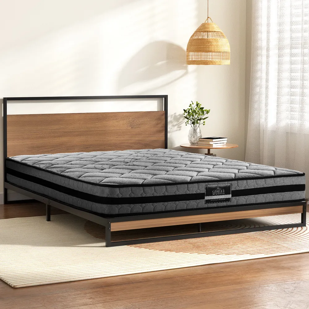 Artiss Metal Bed Frame Double Size Beds Platform with Mattress 