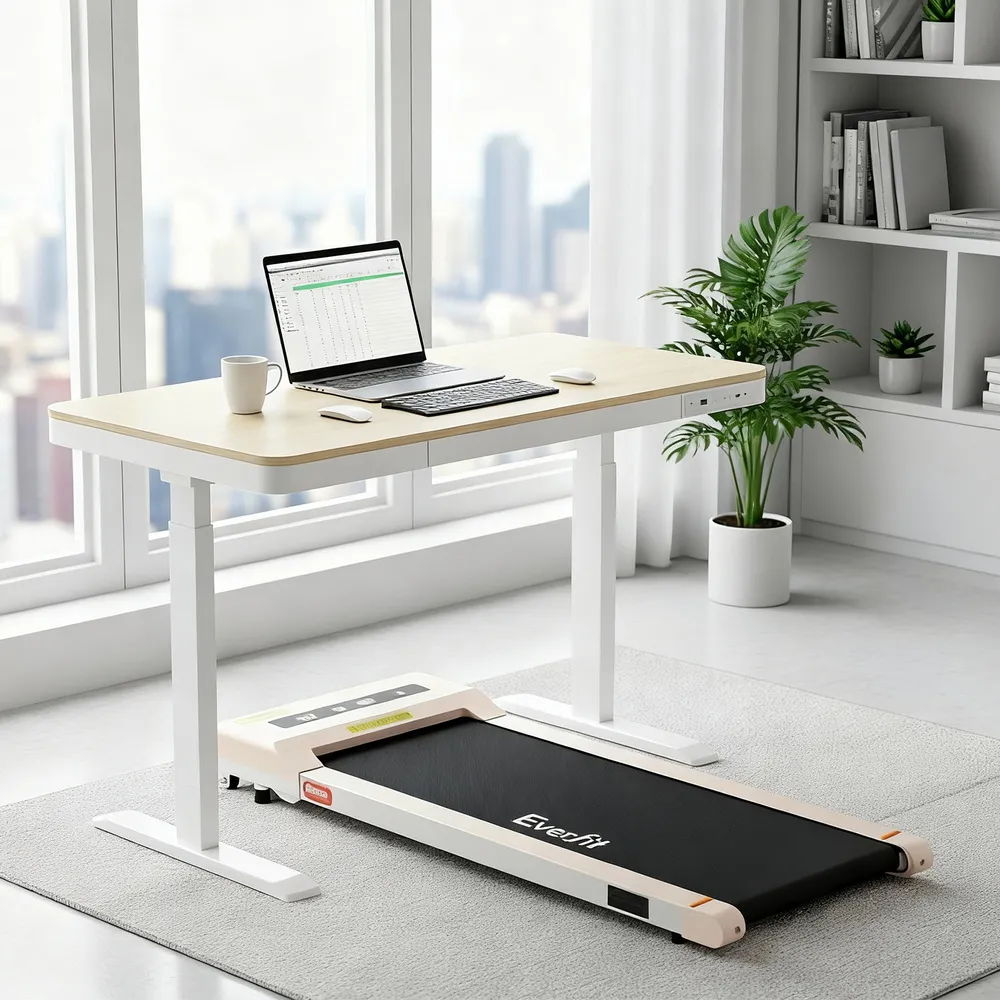 Artiss Electric Treadmill with 120cm Automatic Standing Desk Walking Pad 360mm 