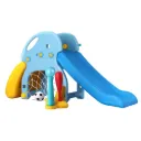 Keezi Kids Slide Set Baseball Bat Basketball Hoop Outdoor Playground 120cm Blue 
