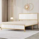  Levede Metal Bed Frame Under Bed Storage Double Beige  