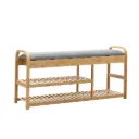  Levede Bamboo Shoe Rack Bench Entryway Seat  
