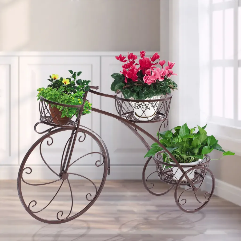  Levede Plant Stand Outdoor Indoor Metal Bronze  