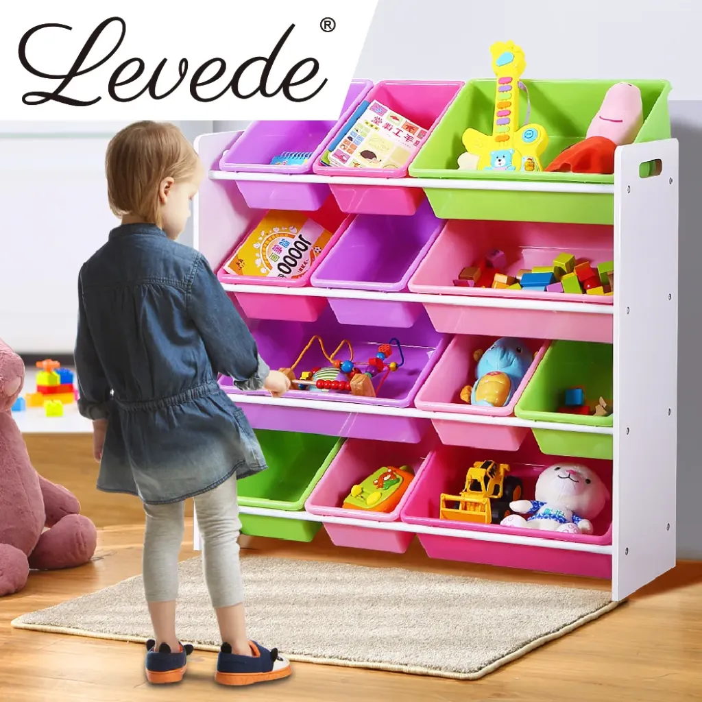  Levede 12Bins Kids Toy Box Bookshelf  