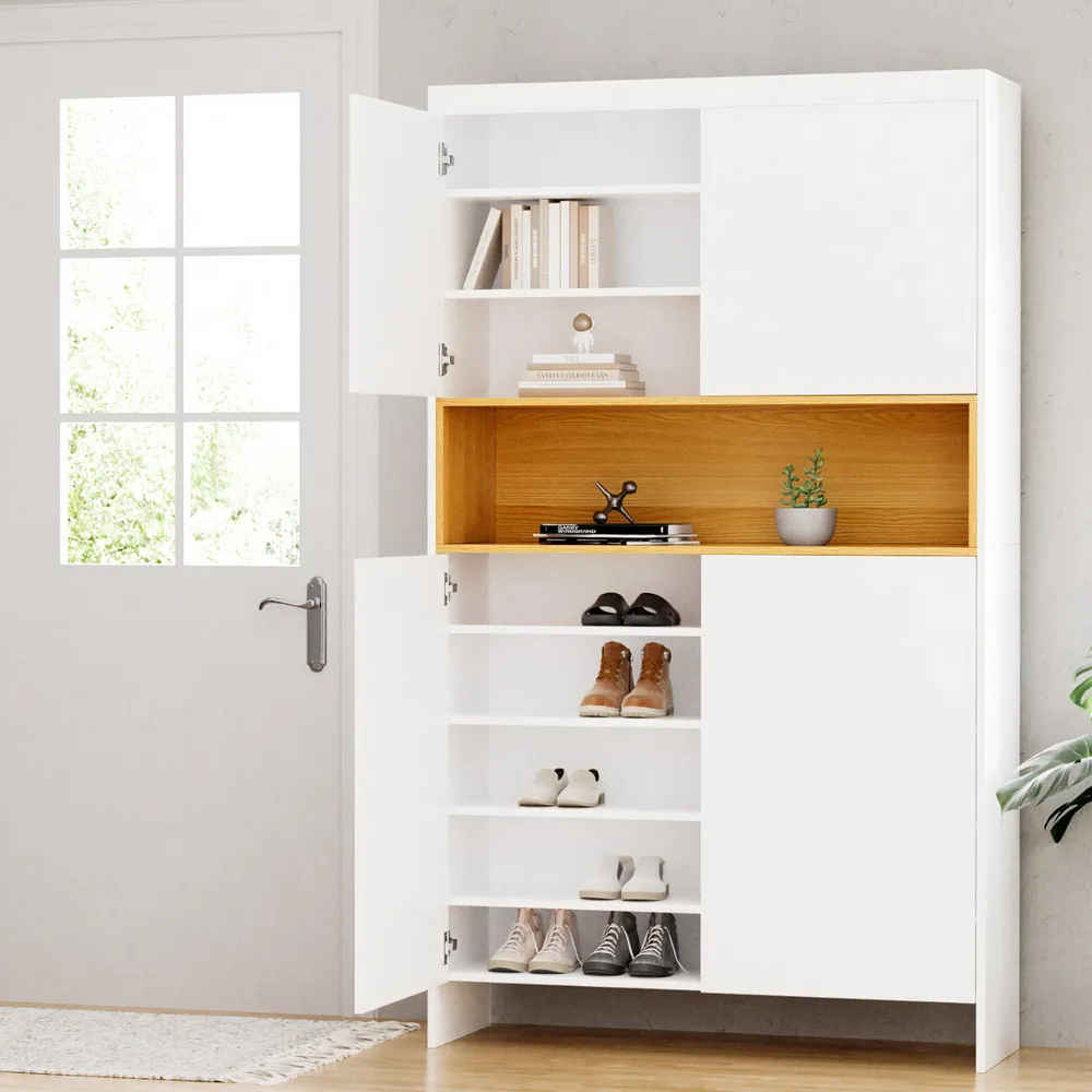 Artiss Shoe Rack Storage Cabinet 9 Tiers White 