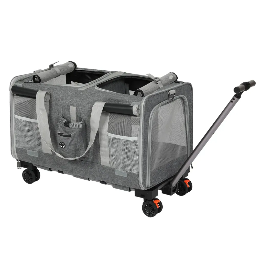  Pawz Pet Carrier 4 Wheel Portable Rolling Foldable  