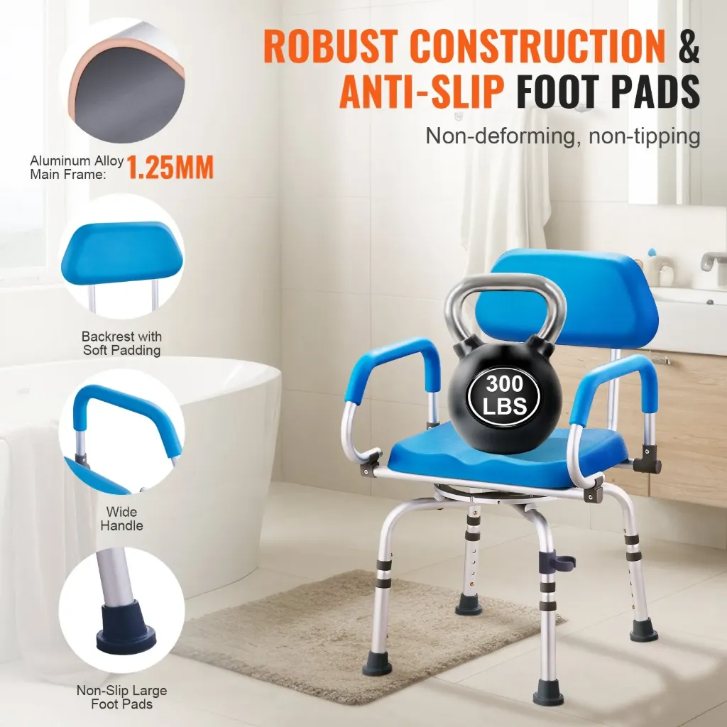 VEVOR Swivel Shower Chair 360 Degree