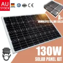 12V 130W Mono Solar Panel Kit Caravan Home Off Gird Battery Charging Power