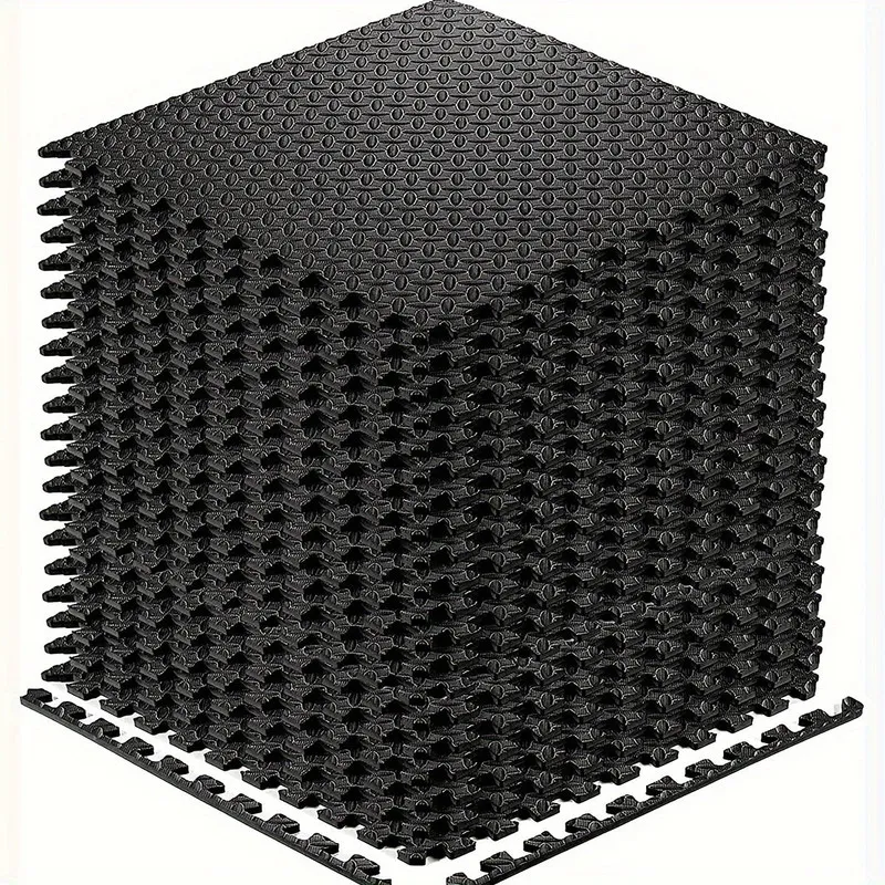 Interlocking Black EVA Fitness Mats Set (20pcs)