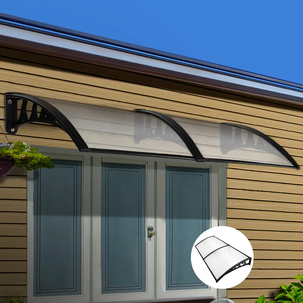 Instahut Window Door Awning 1mx2.4m Transparent
