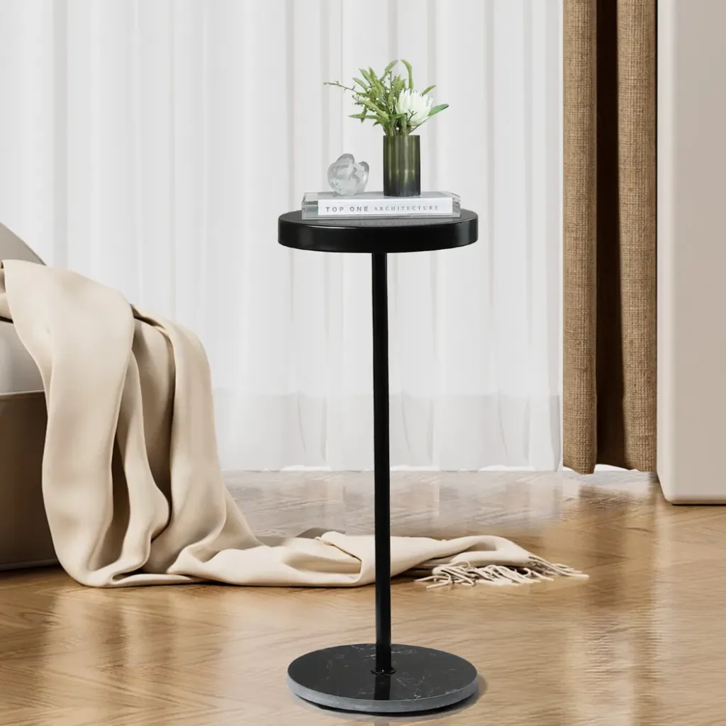 Side Table Round Tabletop Small Lightweight