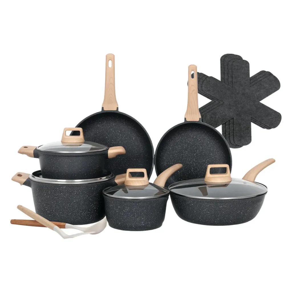 Toque 16-Piece Non Stick Cookware Set Kitchen Fry Pan