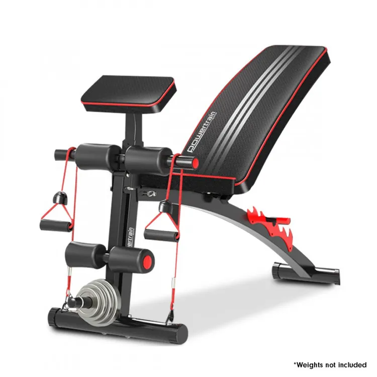 Powertrain Adjustable Incline Decline Flat Home Gym Bench