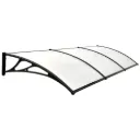 SHADE SHIELD 3x1m Aluminium Exterior Awning, Black DIY External UV Rain Protection Clear