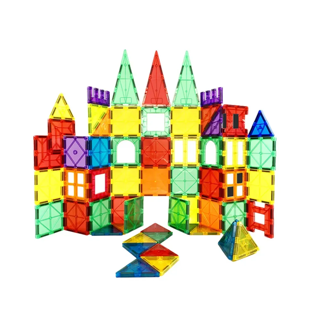 BoPeep Kids Magnetic Tiles Blocks Building 60pcs (Sky Castle-themed)