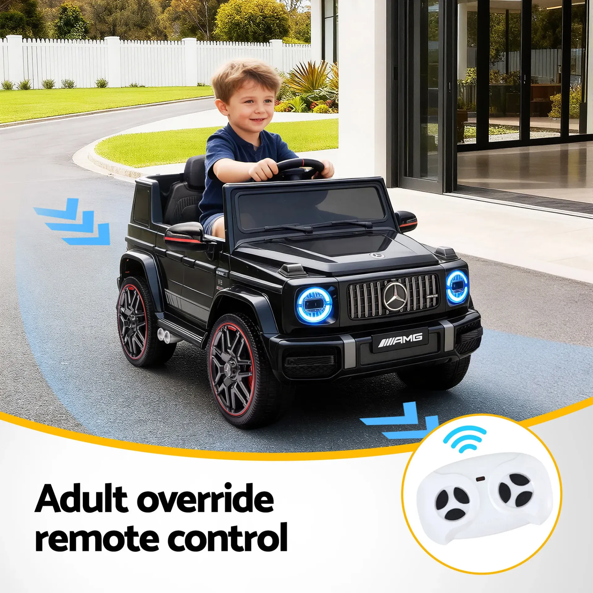 Kids Electric Ride On Car G63 Toy Cars Remote Control Black